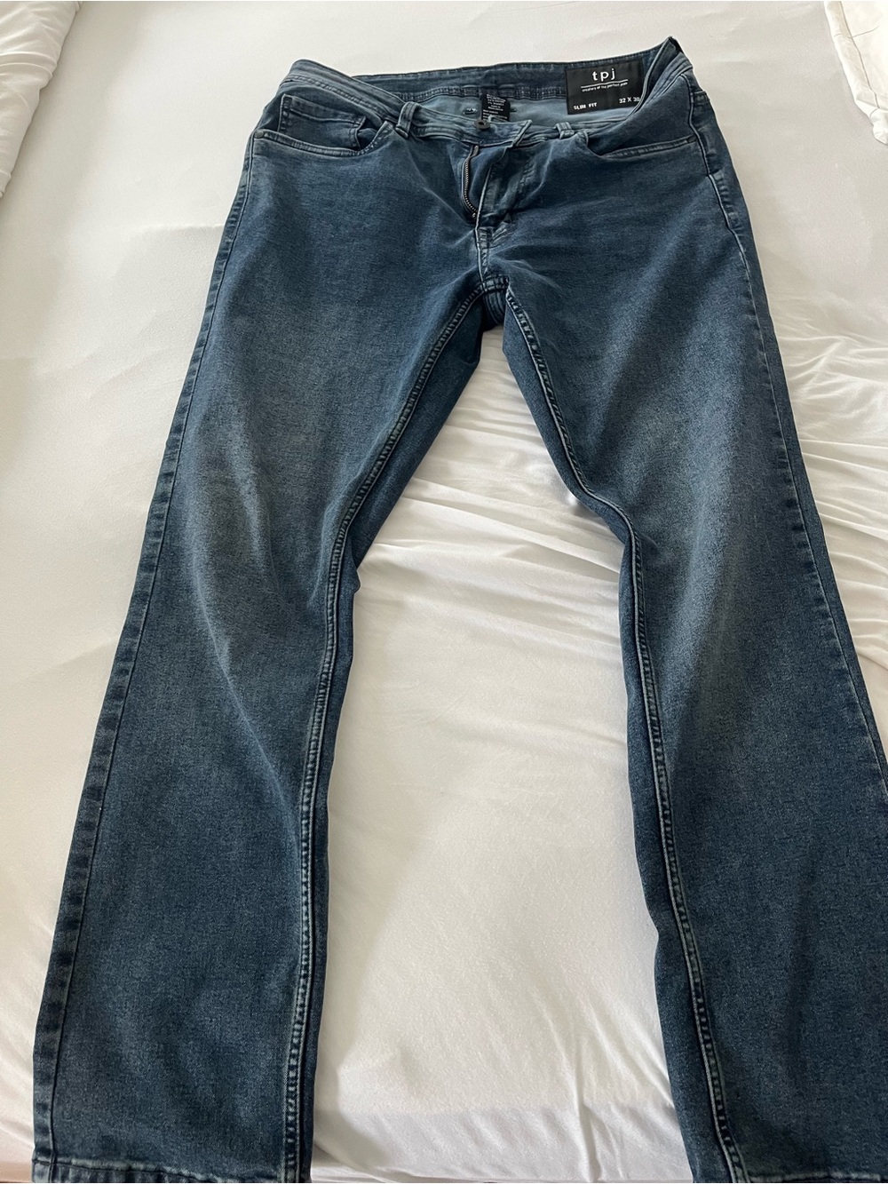 The Perfect Jean Men's Medium Wash Denim Stretch Casual Jeans 32x30 Blue Slim Fi